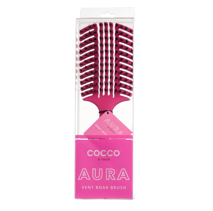 COCCO® Aura Vent Boar Brush (Pink)