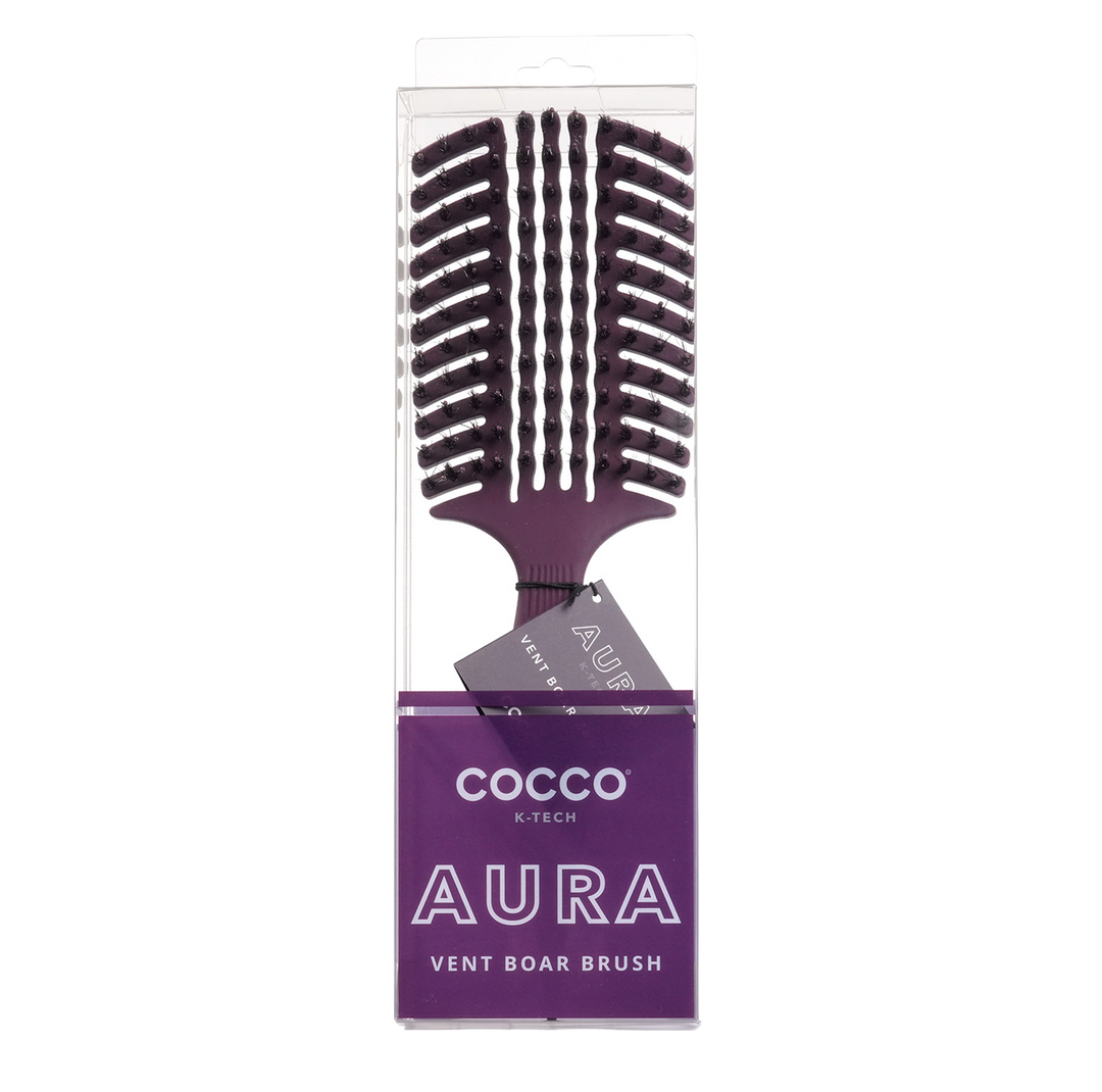 COCCO® Aura Vent Boar Brush (Purple)