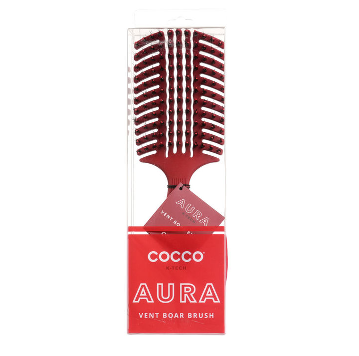 COCCO® Aura Vent Boar Brush (Red)
