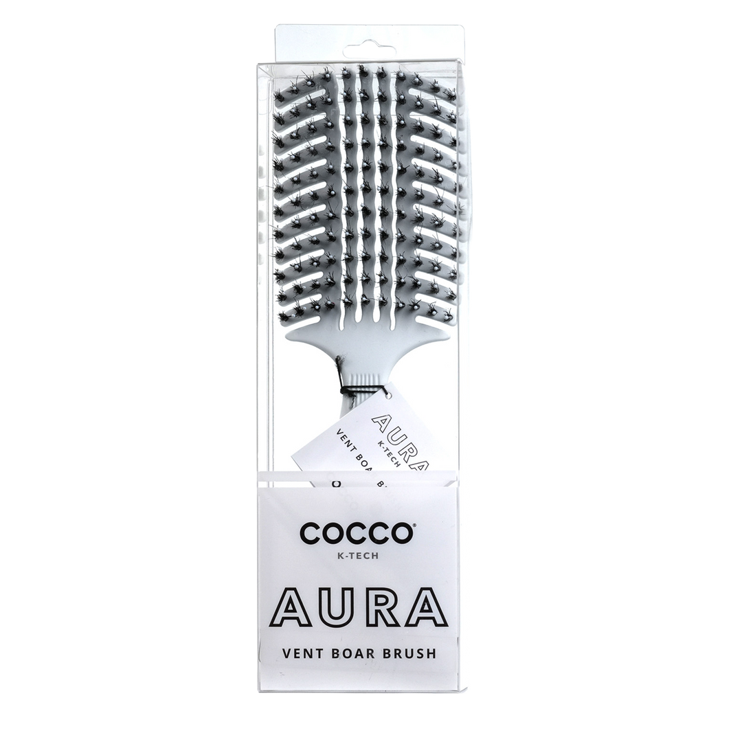 COCCO® Aura Vent Boar Brush (White)