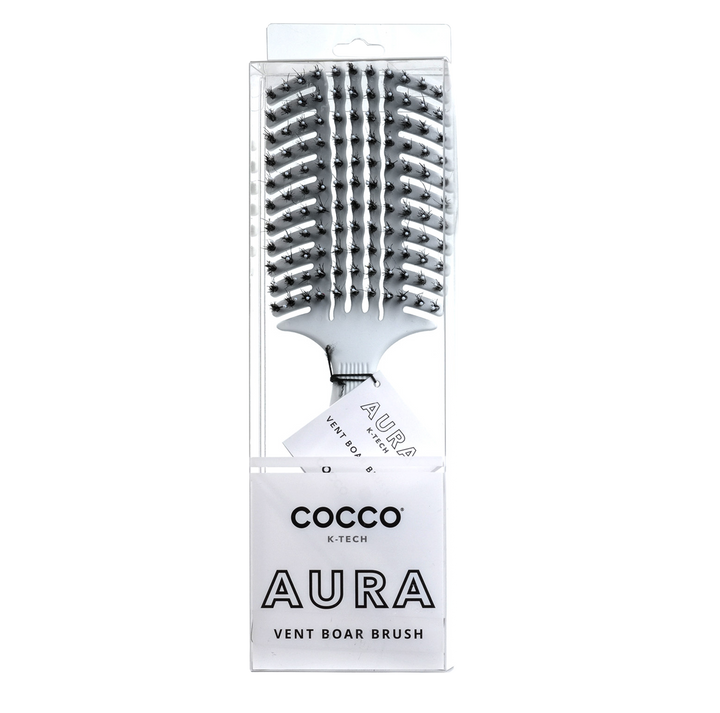 COCCO® Aura Vent Boar Brush (White)