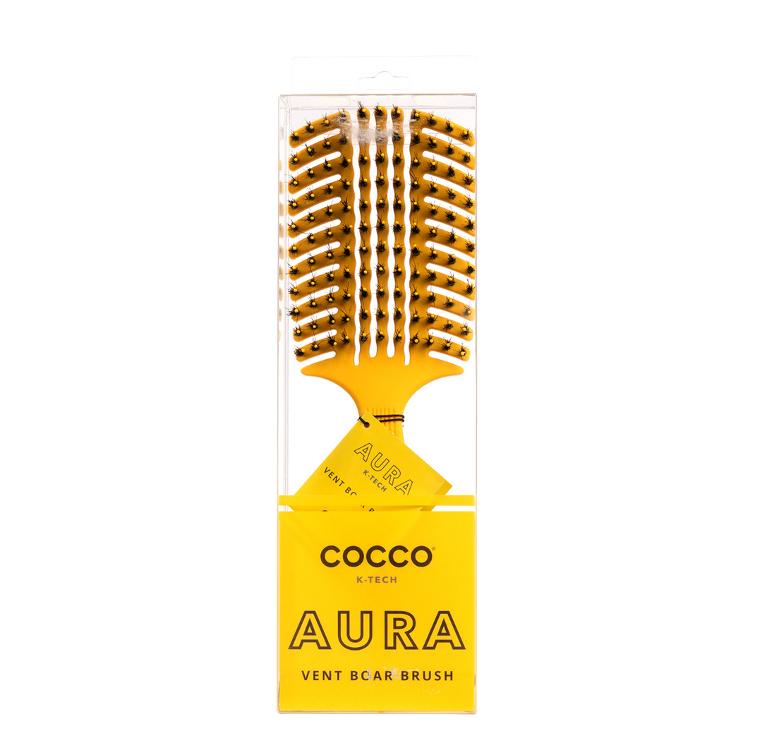 COCCO® Aura Vent Boar Brush (Yellow)