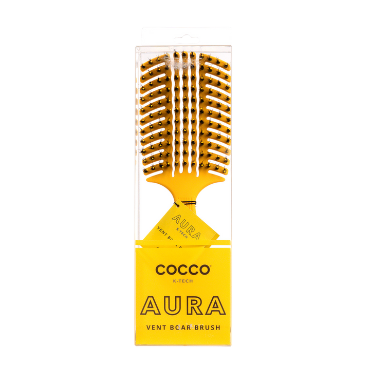 COCCO® Aura Vent Boar Brush (Yellow)