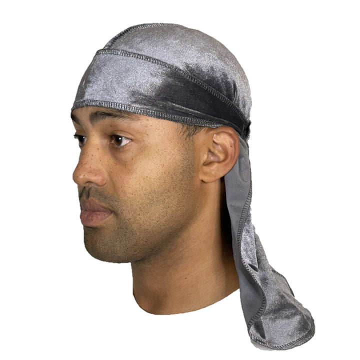 Premium Charcoal Velvet Durag