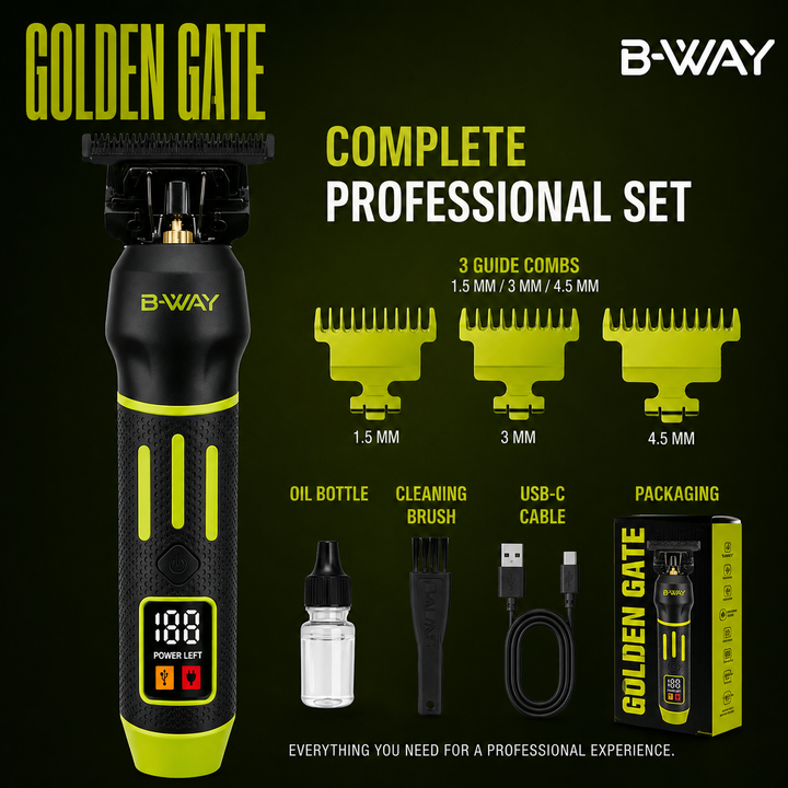 B-WAY Golden Gate Professional Cordless Trimmer – 7,000 RPM