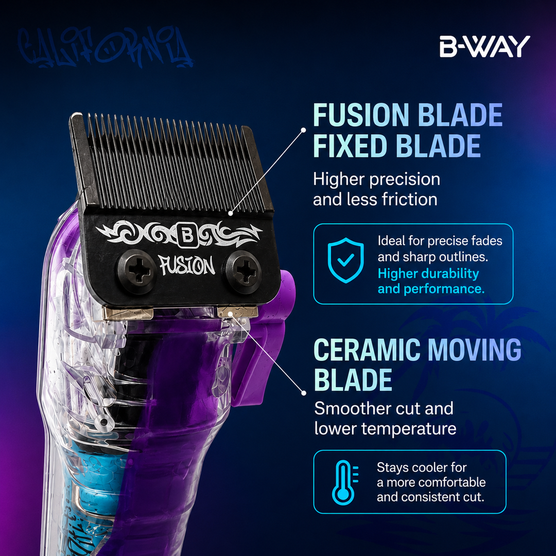 B-WAY NEW California Professional Clipper – 8,200 RPM Fusion DLC