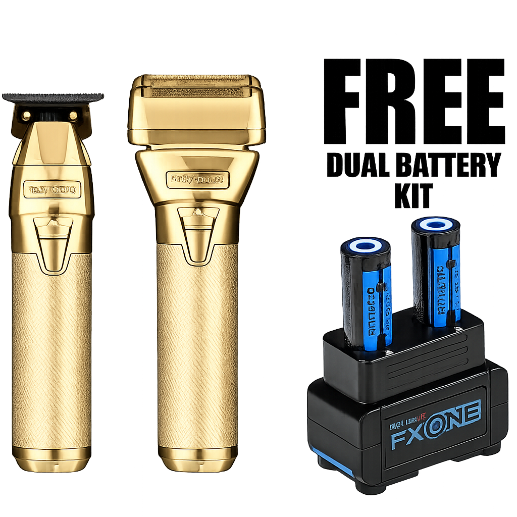 BaBylissPRO FXONE GoldFX Trimmer & Foil Shaver Bundle - Tool Only (FX1FSTGTO)