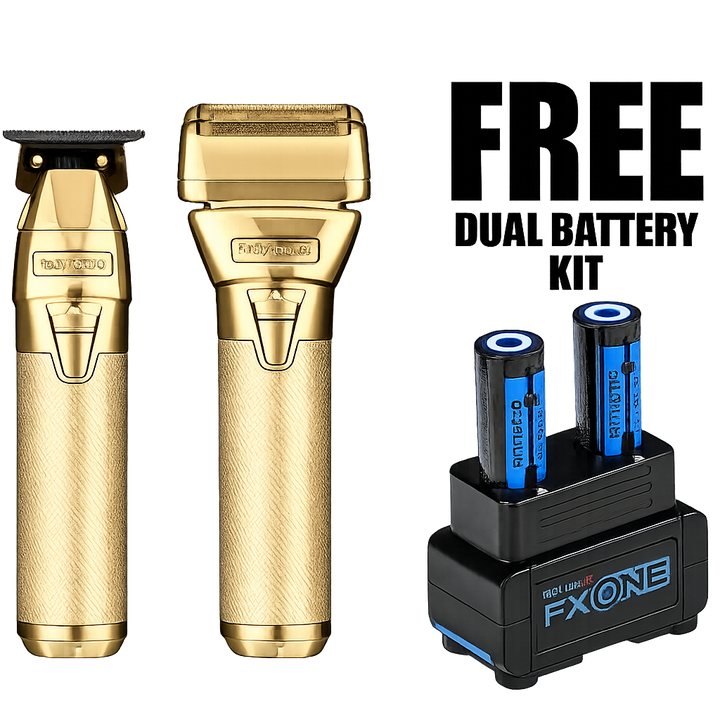 BaBylissPRO FXONE GoldFX Trimmer & Foil Shaver Bundle - Tool Only (FX1FSTGTO)