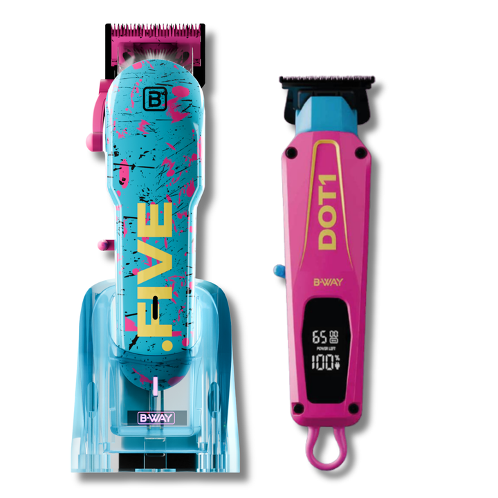 B‑WAY New Five Clipper & DOT1 Trimmer – 2‑Piece Barber Set