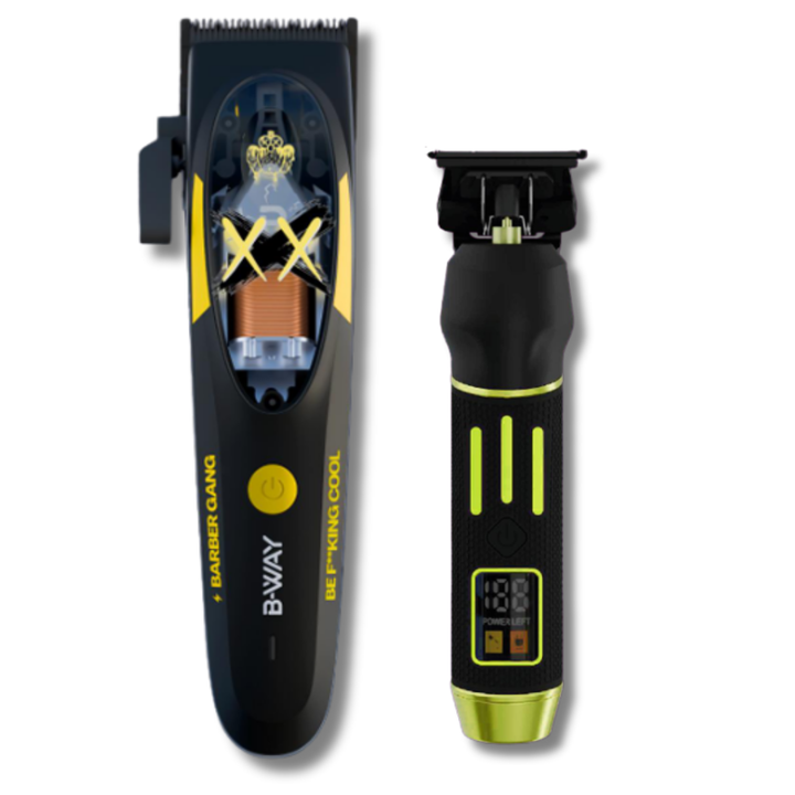 B‑WAY B10K Clipper & Golden Gate Trimmer – 2‑Piece Barber Set