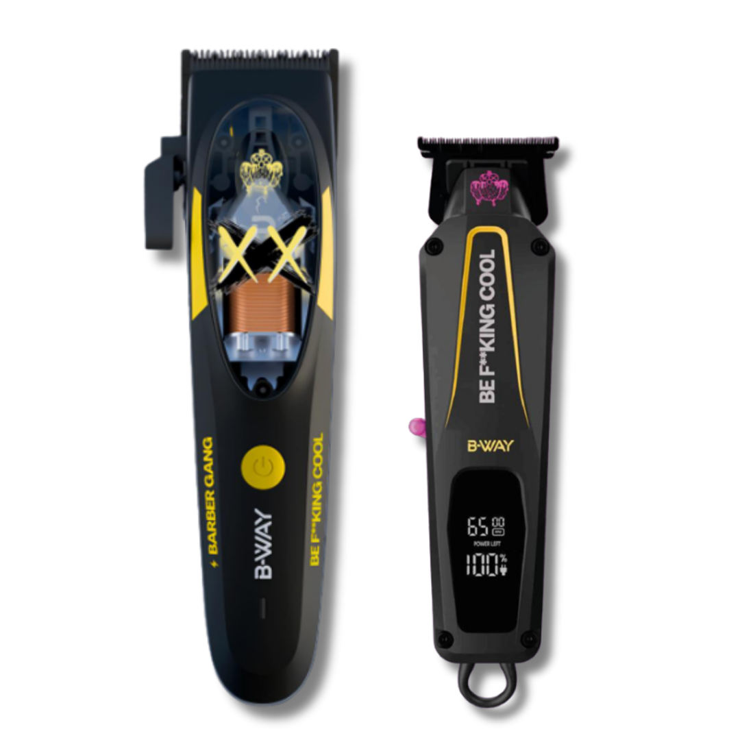 B‑WAY B10K Clipper & CUTZ Dark Trimmer – 2‑Piece Barber Set