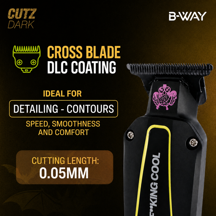 B-WAY CUTZ Dark Professional Cordless Trimmer – 7,000 RPM