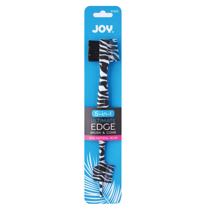 Joy 5-in-1 Ultimate Edge Brush & Comb, 1 Count, Assorted Animal Patterns