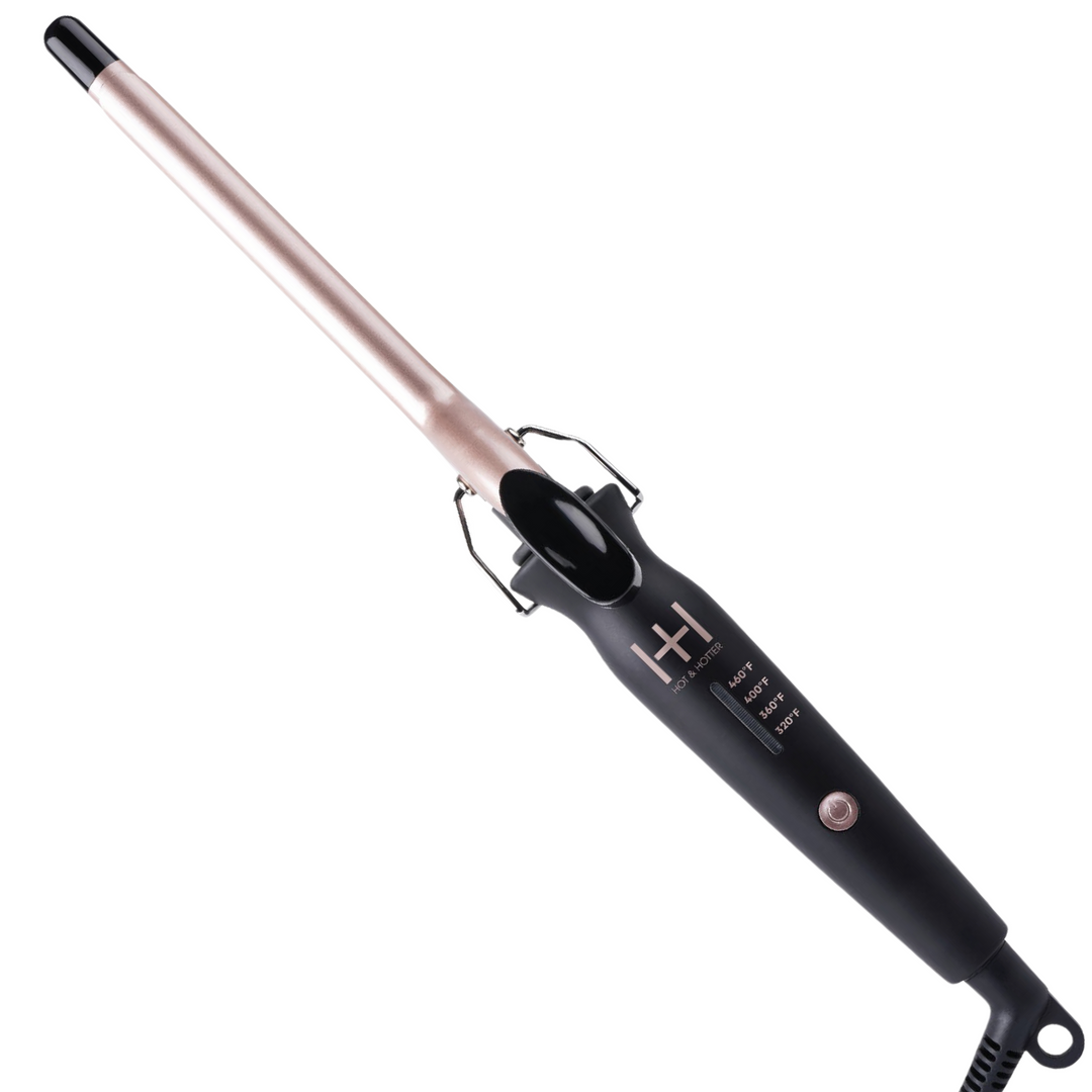 Hot & Hotter Extra Long Ceramic Tourmaline Curling Iron 1/2in, 1 Count Hair Curler, Black