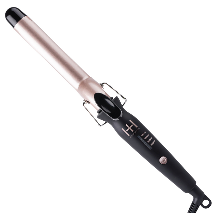 Hot & Hotter Extra Long Ceramic Tourmaline Curling Iron 1in, 1 Count Hair Curler, Black