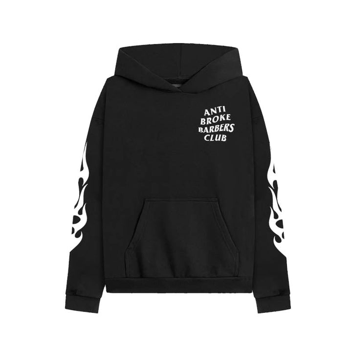 Sudadera clásica con capucha Flames - Negra 