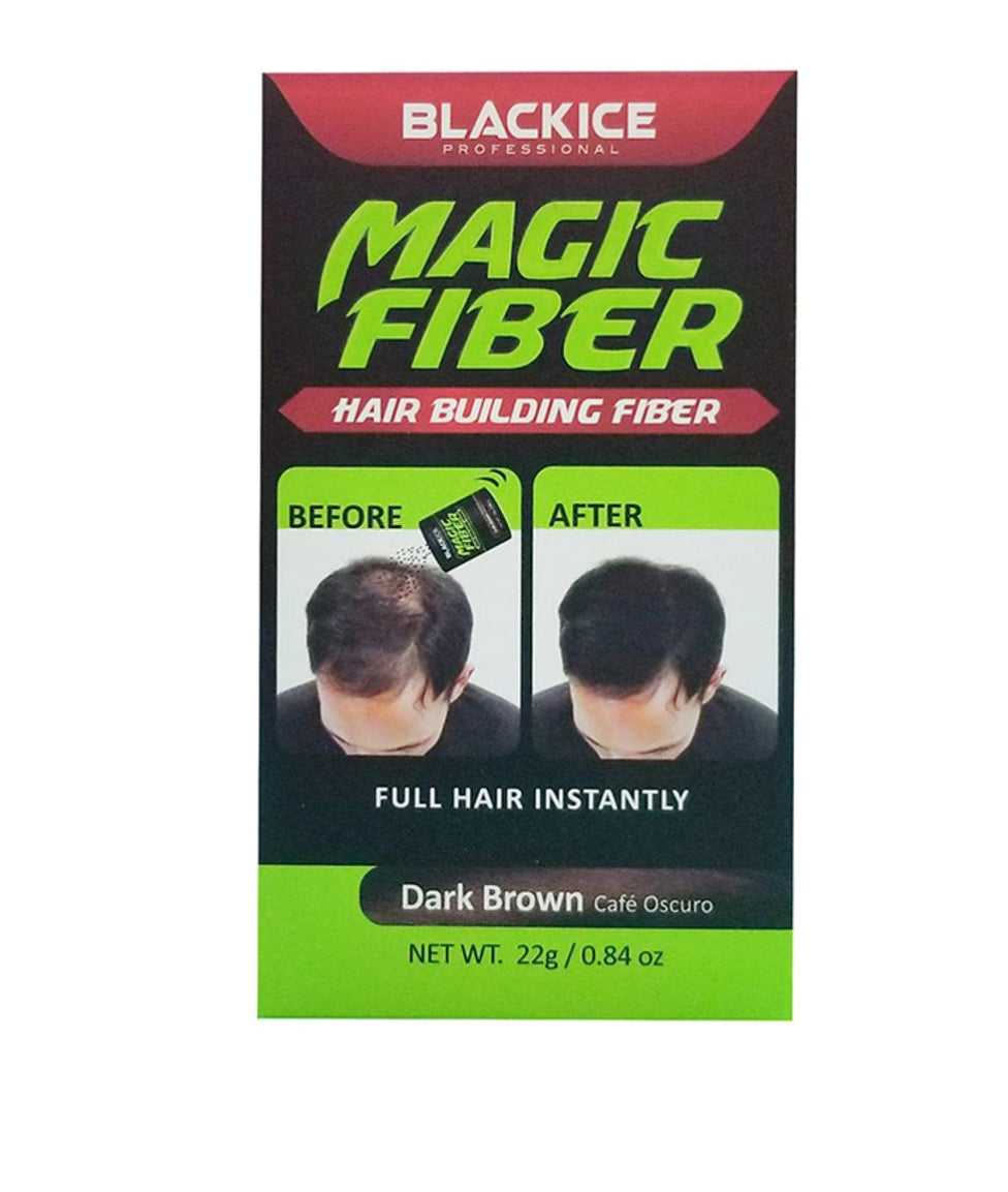 Black ice hair fibers (dark brown)