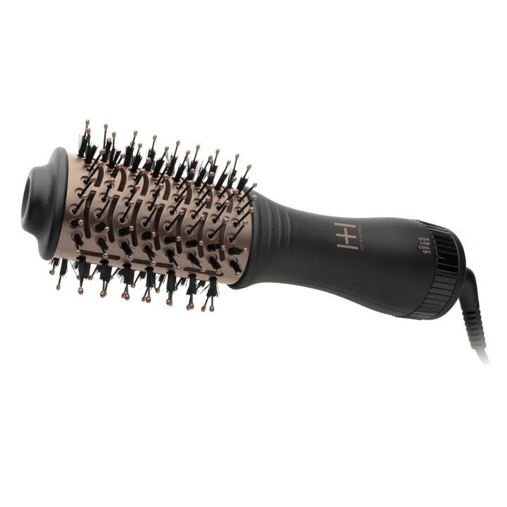 Hot & Hotter Mini One Step Hair Styler Dryer, 1 Count, Black & Rose Gold