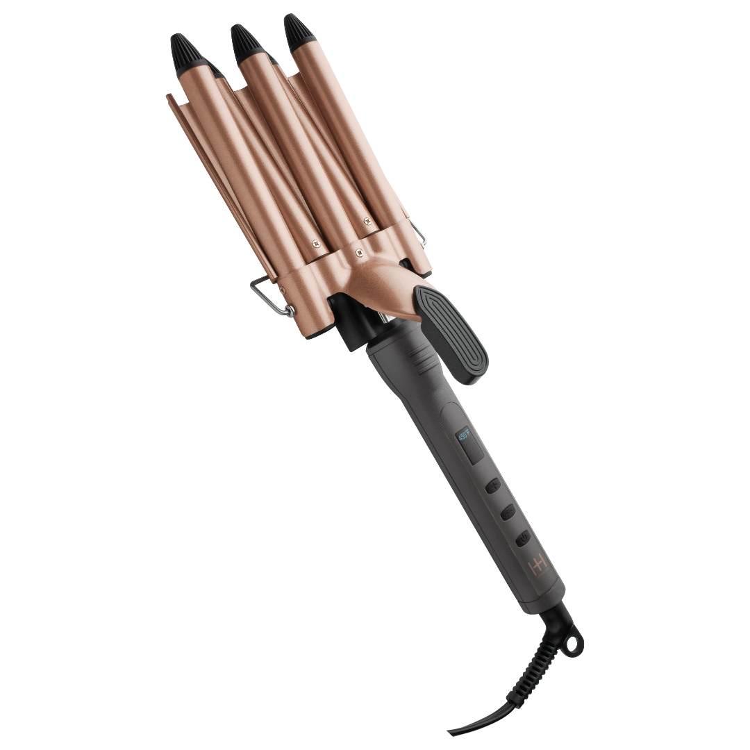 Hot & Hotter 5 Barrel Digital Ceramic Curling Iron 3/4in, 1 Count Hair Waver, Rose Gold