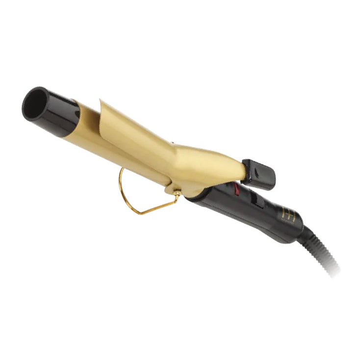 Hot & Hotter Gold Ceramic Electric Curling Iron 1 Inch, 1 Count, Gold & Black
