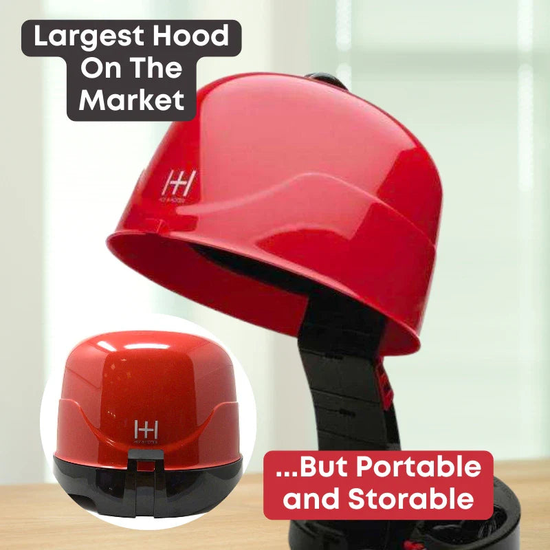 Hot & Hotter Super Large Turbo Pro Hood Dryer 3000, 1 Count, Red