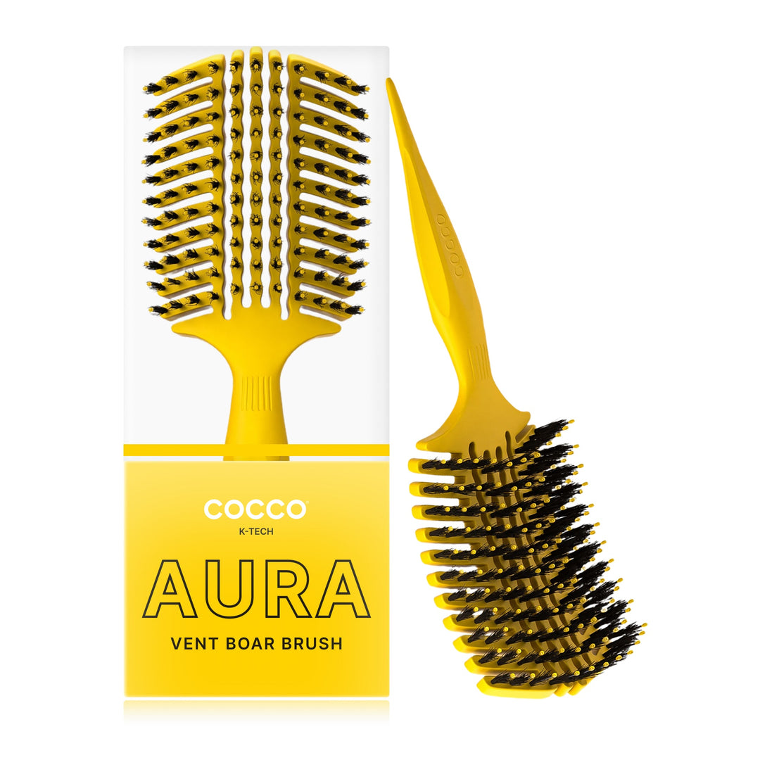 COCCO® Aura Vent Boar Brush (Yellow)