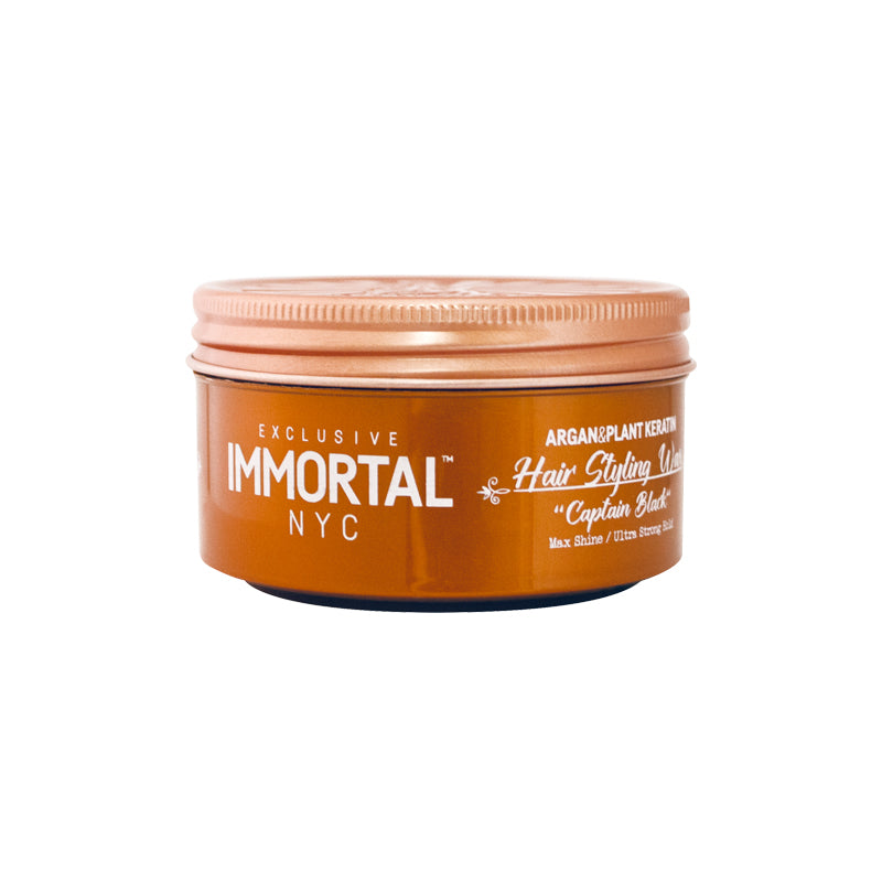 Cera para peinar el cabello con argán y queratina “Captain Black” de Immortal NYC