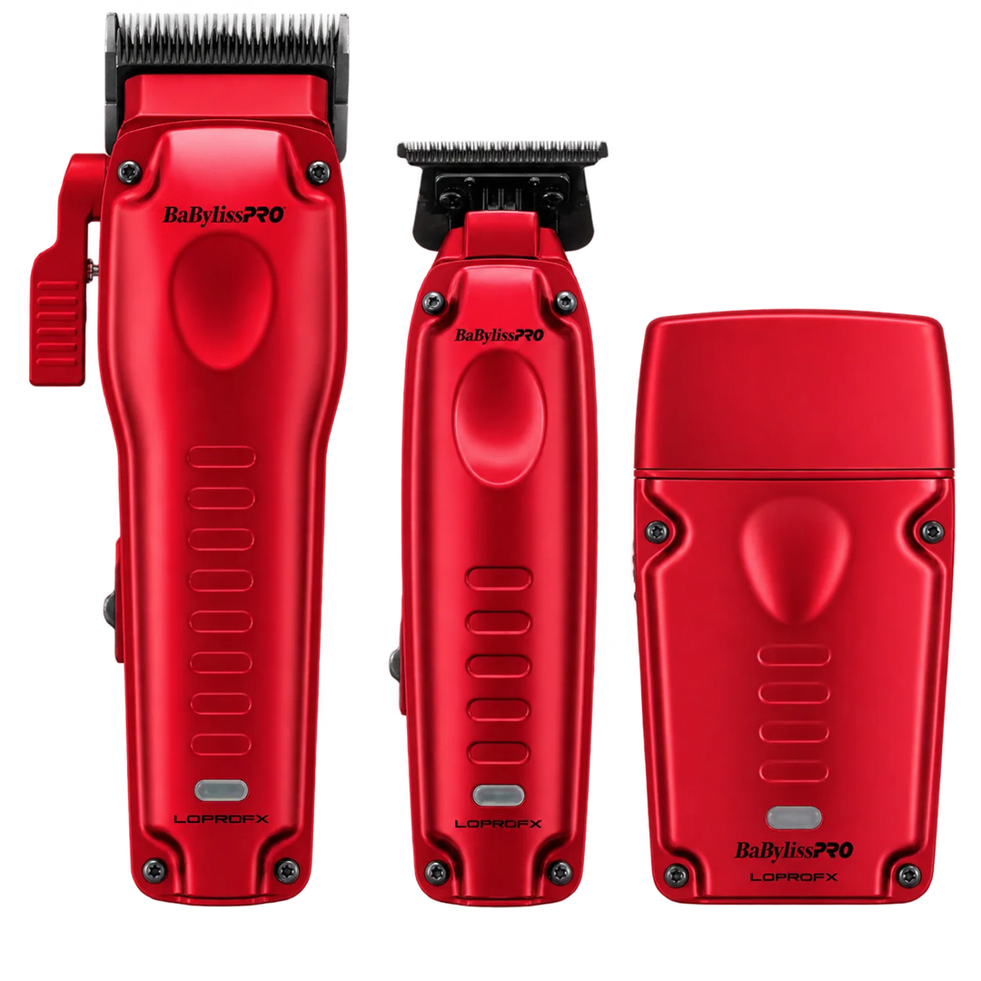 BaBylissPRO LO-PROFX Red Compact Clipper, Trimmer, Shaver Combo