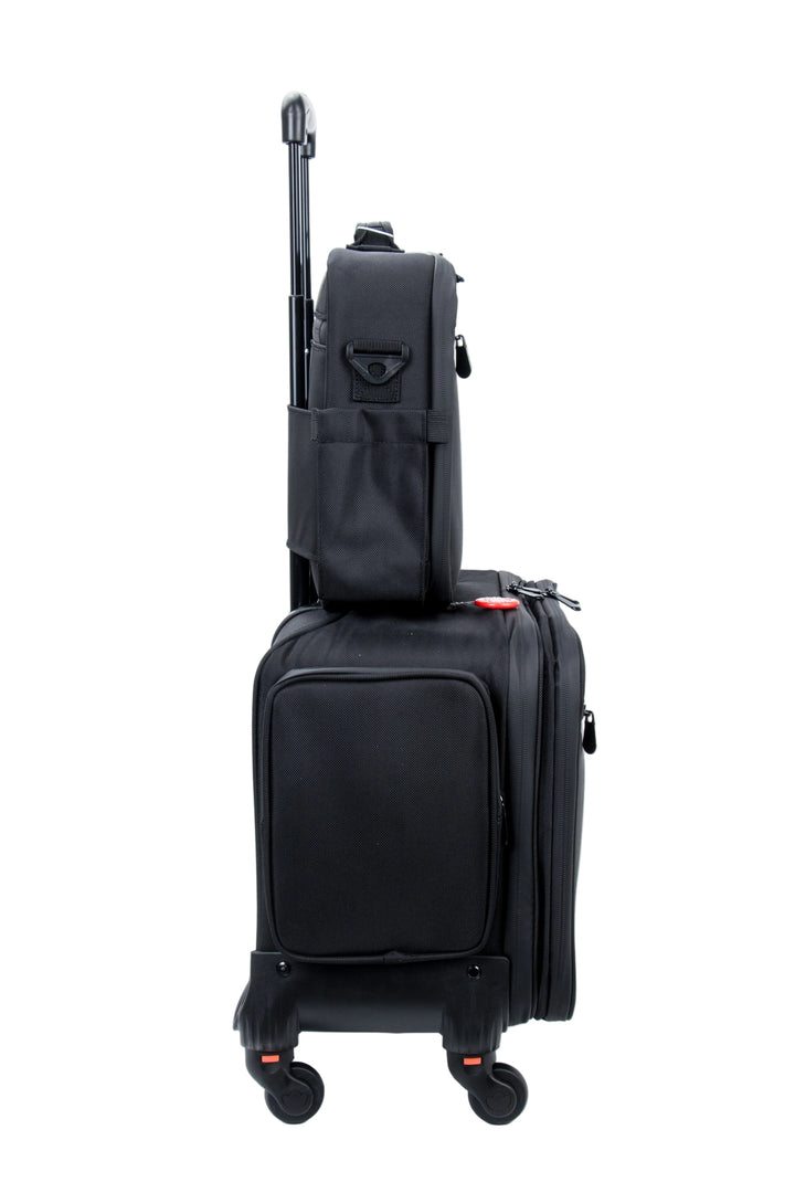 Roller Duo Mobile Workstation with Deep Storage & Extending Tray System – OG Black