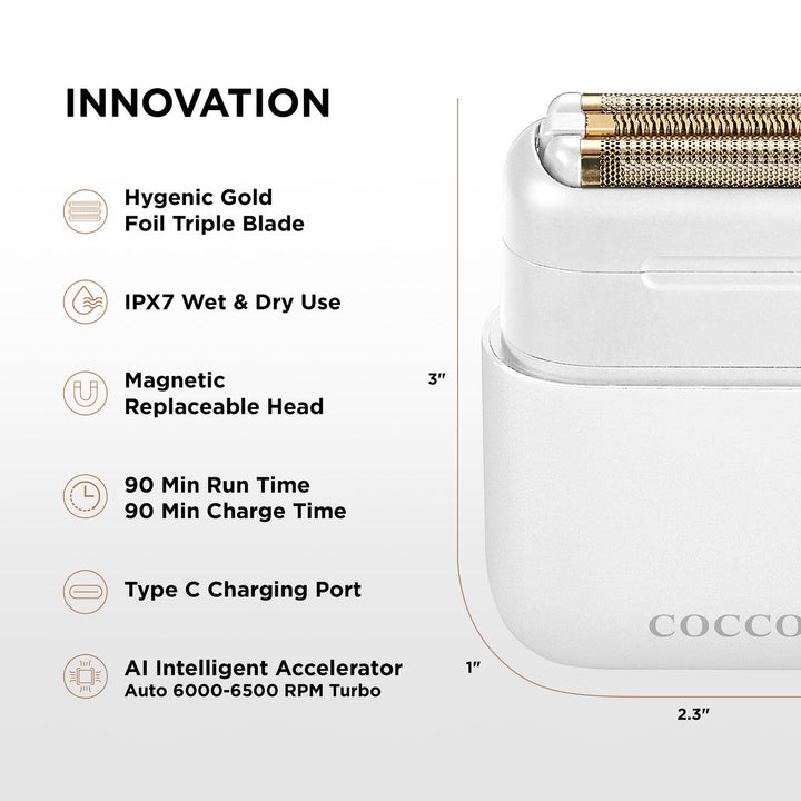 Impacto Micro Wet-Dry Shaver (White)