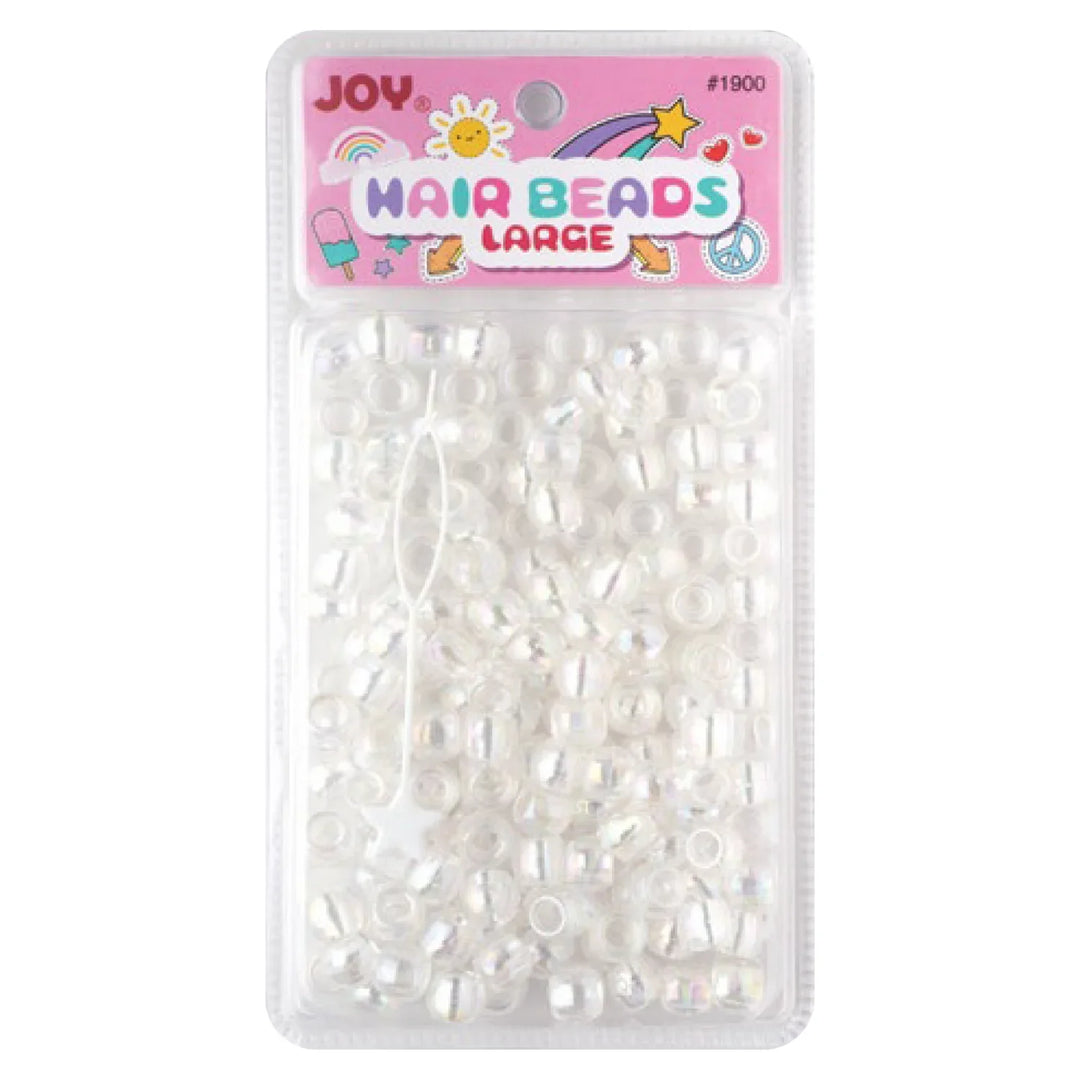 Joy Round Hair Beads Large, 240 Count, Clear
