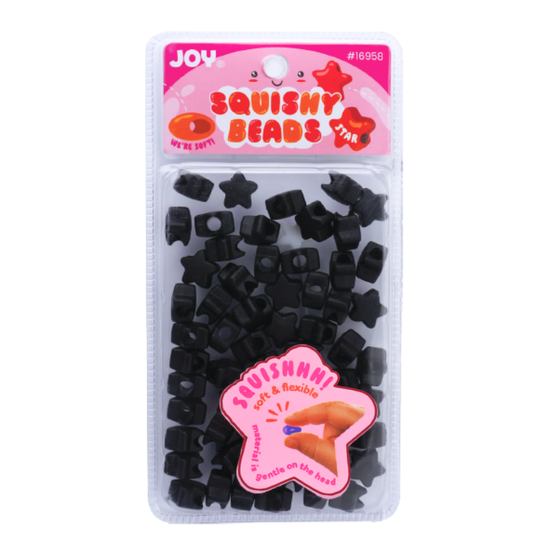 Joy Star Squishy Beads XX-Large, 60 Count, Black