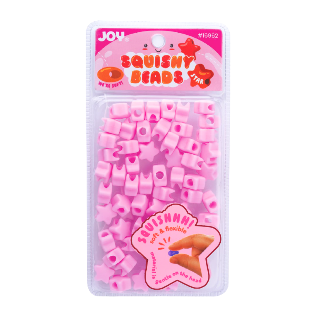 Joy Star Squishy Beads XX-Large, 60 Count, Pink