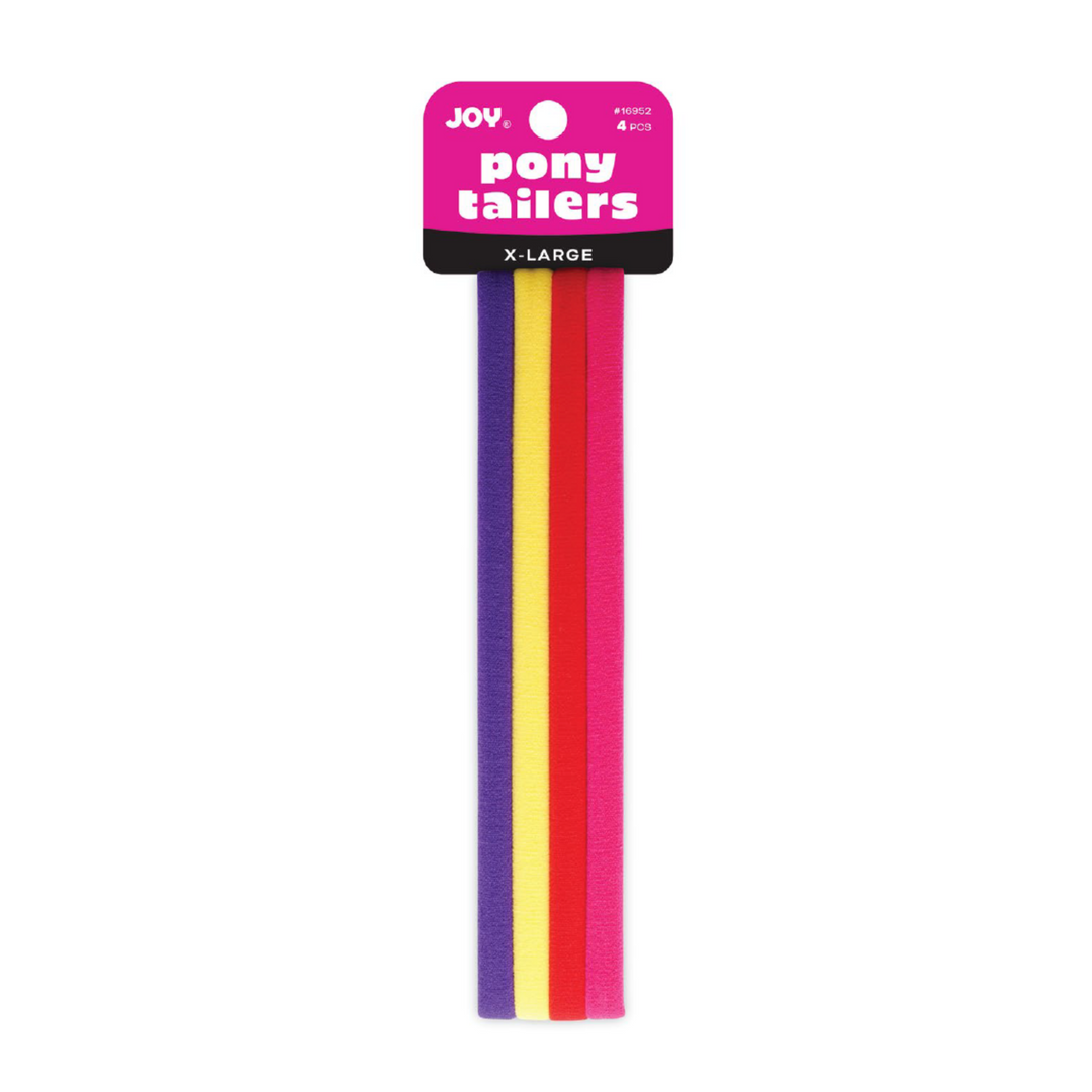 Joy Soft Ponytailers X-Large, 6 Count Gentle Kids' Hair Ties, Assorted Color