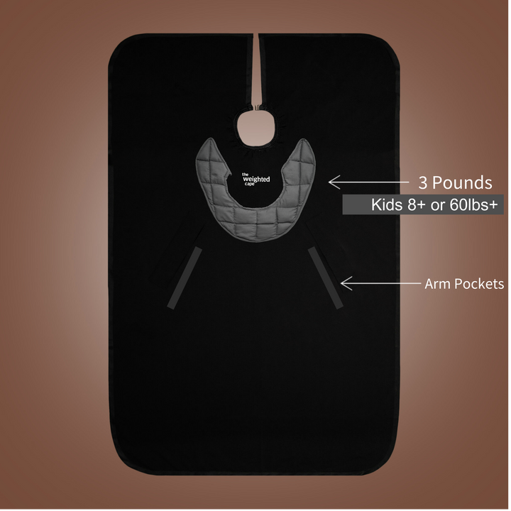 Kids Black 3 Pound Weighted Cape (Back Order)