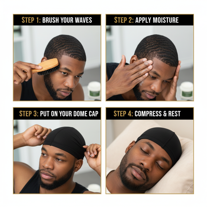 Mr. Durag Cotton Dome Cap, 1 Count, Black