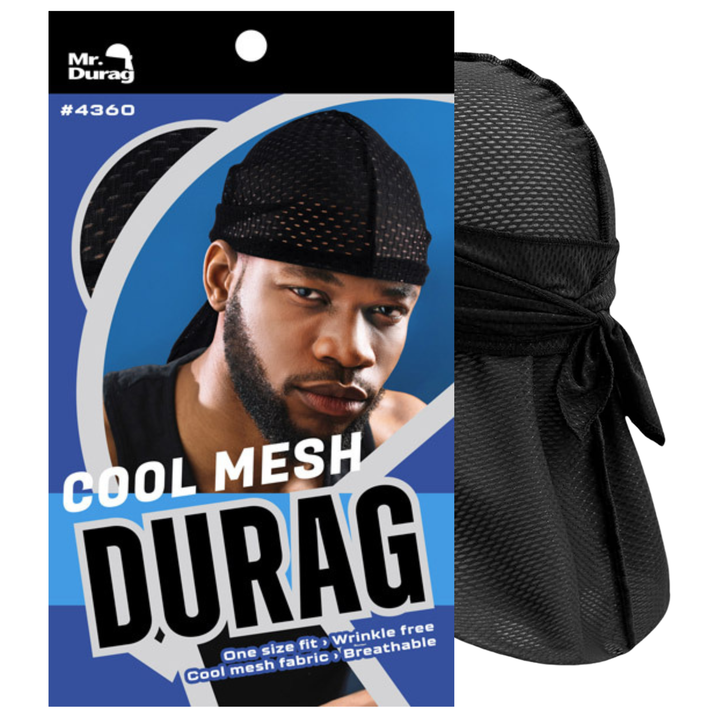 Mr. Durag Cool Mesh Durag, 1 Count, Black