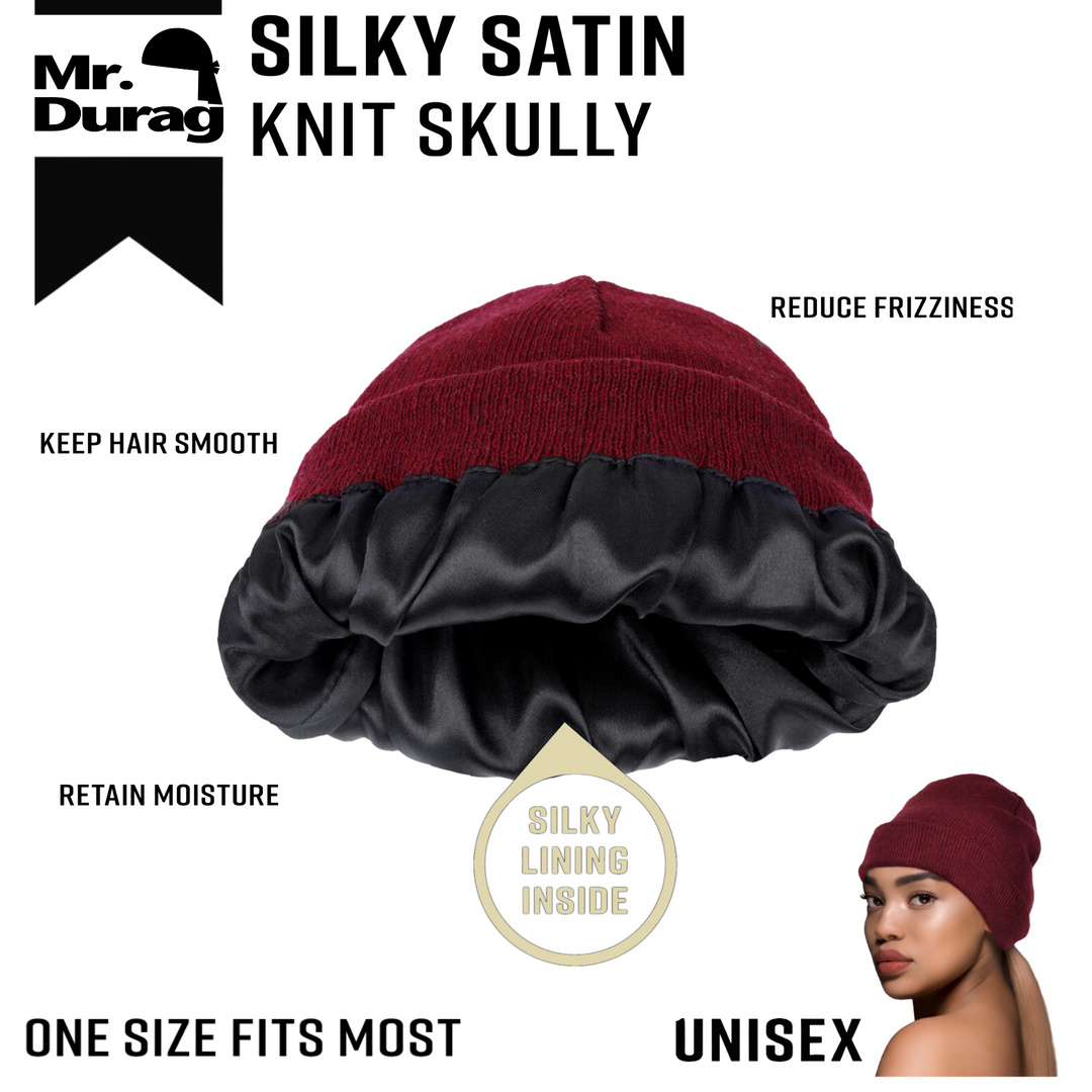 Mr. Durag Silky Satin Knit Skully, 1 Count, Assorted Color