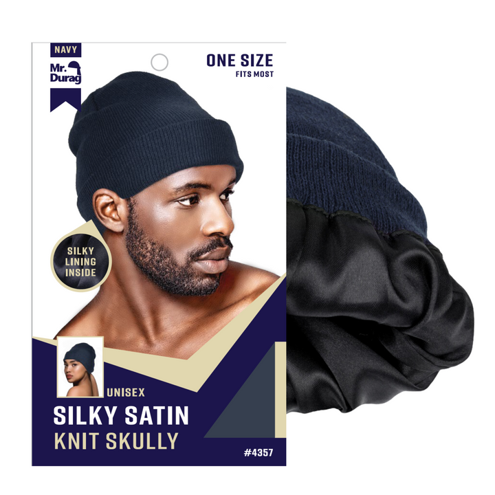 Mr. Durag Silky Satin Knit Skully, 1 Count, Assorted Color