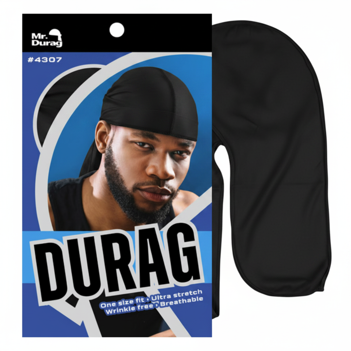 Mr. Durag Solid Durag, 1 Count, Black