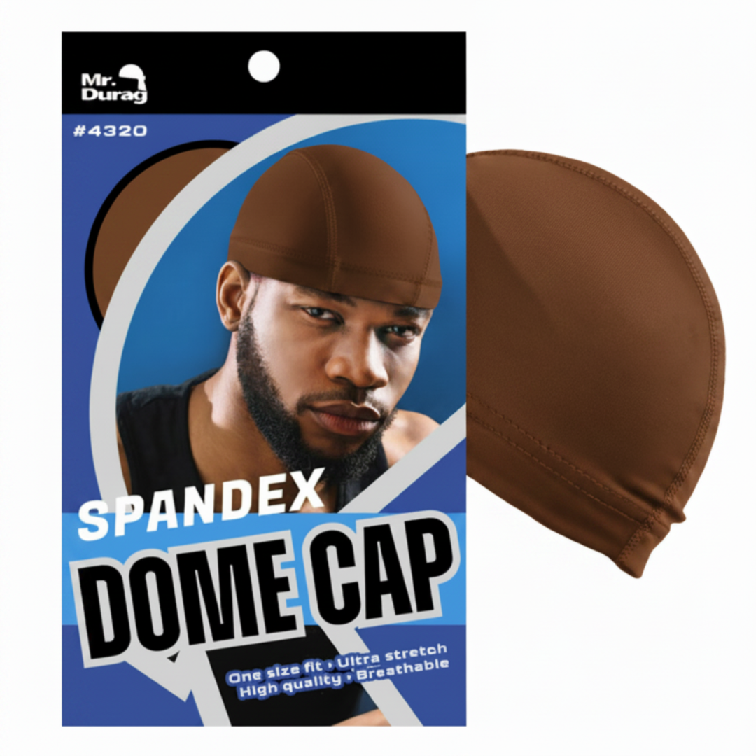 Mr. Durag Spandex Dome Cap, 1 Count, Assorted Colors