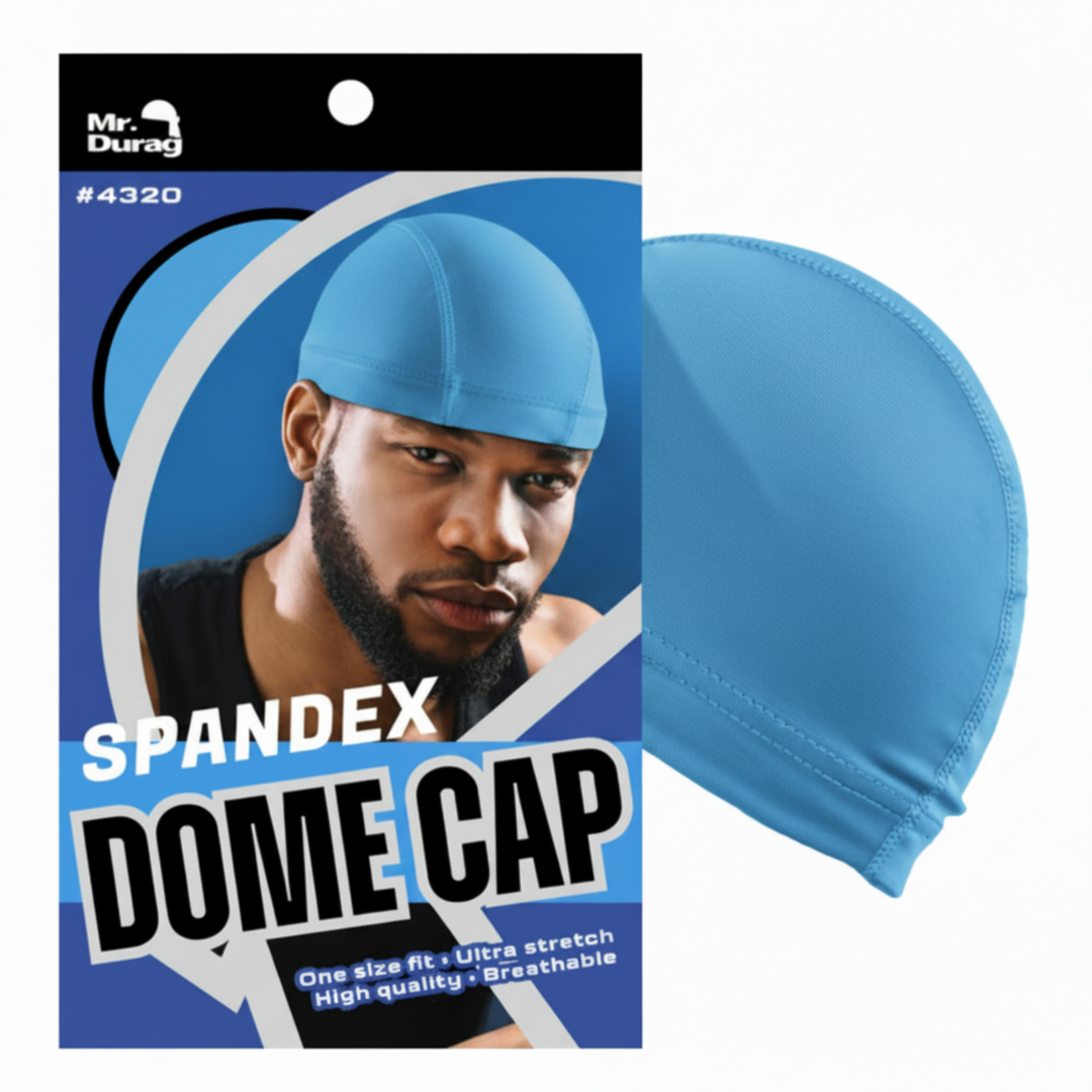 Mr. Durag Spandex Dome Cap, 1 Count, Assorted Colors
