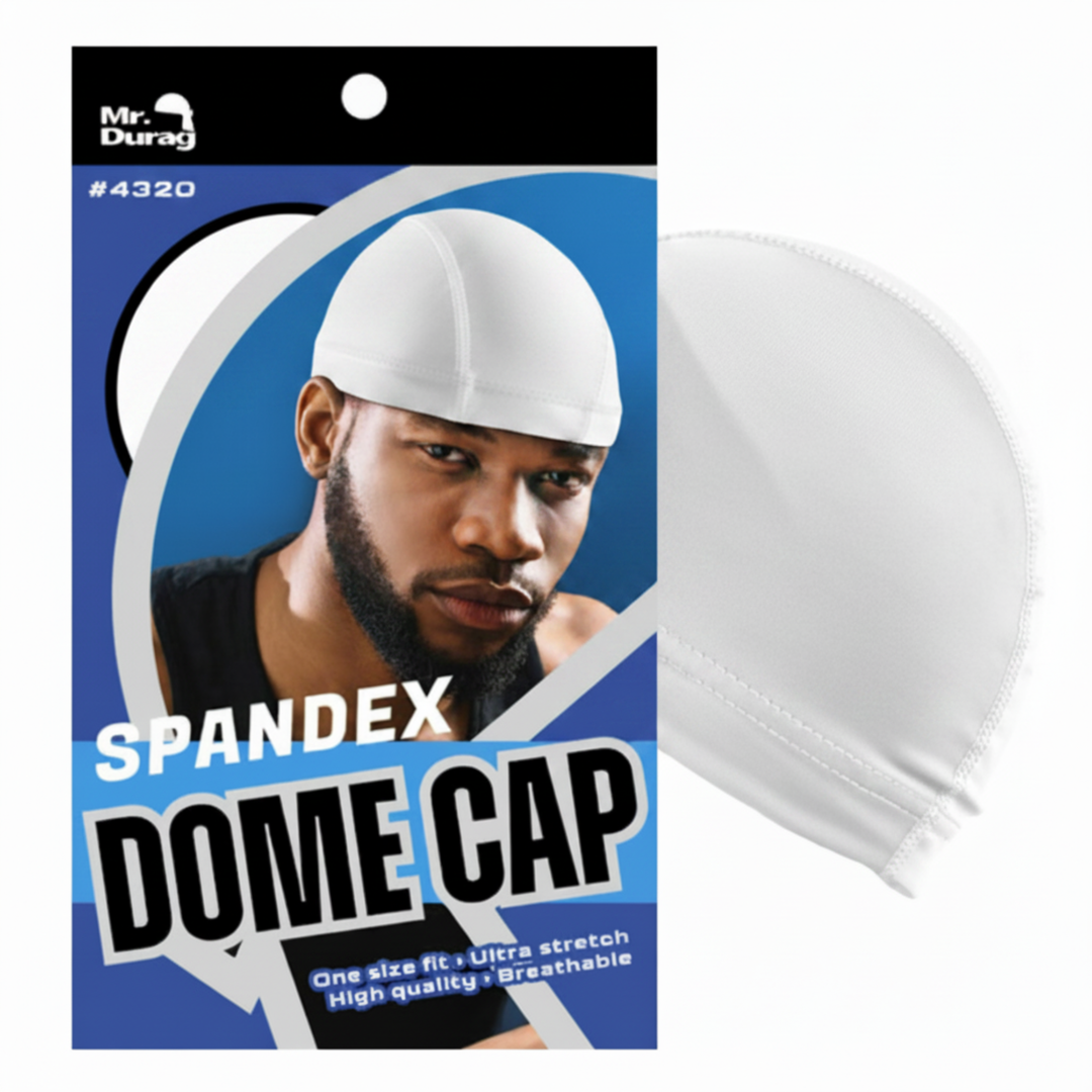 Mr. Durag Spandex Dome Cap, 1 Count, Assorted Colors