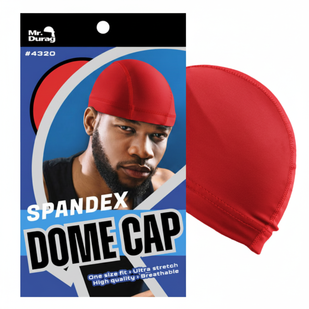 Mr. Durag Spandex Dome Cap, 1 Count, Assorted Colors