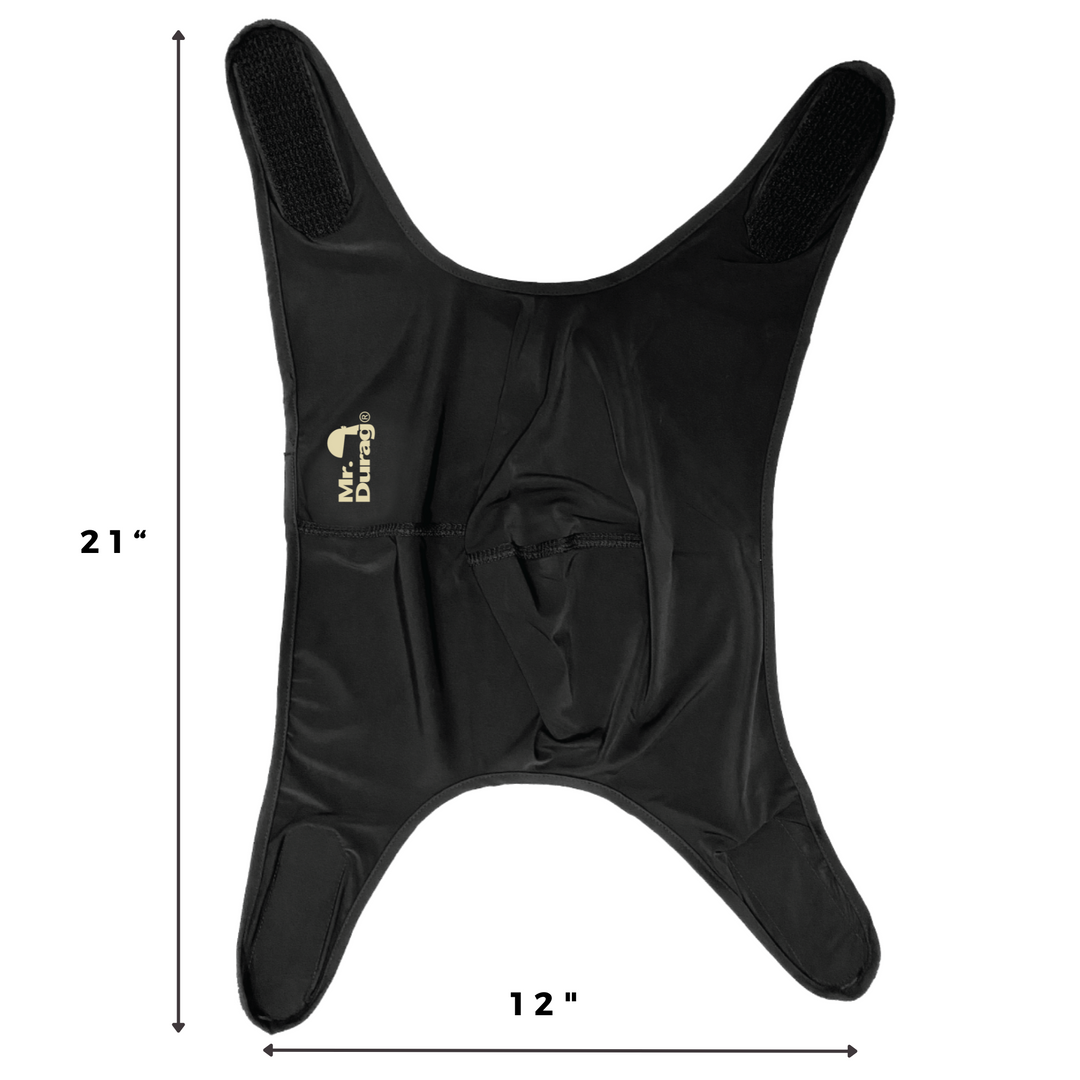 Mr. Durag Spandex Velcro Compress Wave Cap, 1 Count, Black