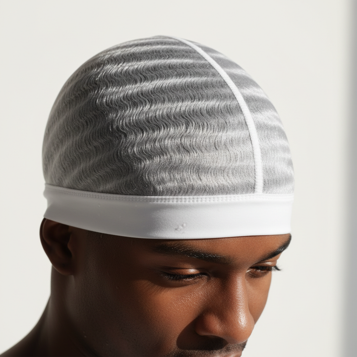 Mr. Durag Stocking Wave Cap, 2 Count, White
