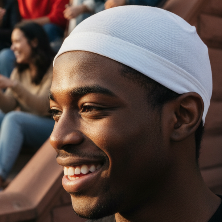 Mr. Durag Stocking Wave Cap, 2 Count, White