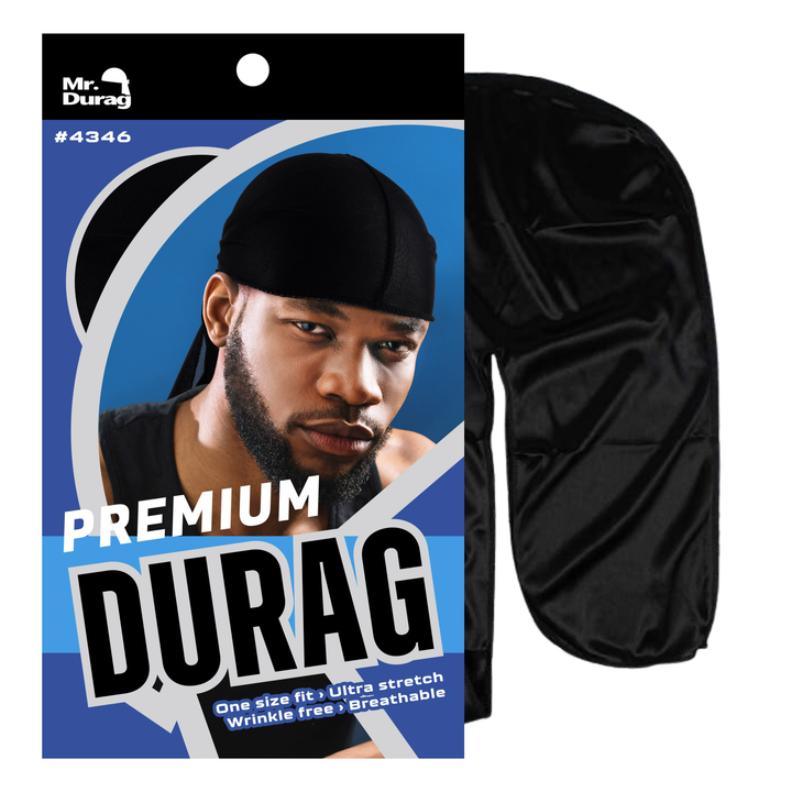 Mr. Durag Premium Durag, 1 Count, Black