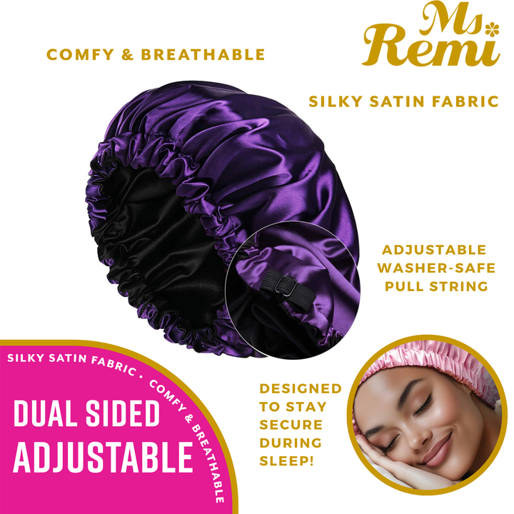 Ms. Remi Dual-Sided Adjustable Satin Bonnet X-Large, 1 Count, Assorted Color