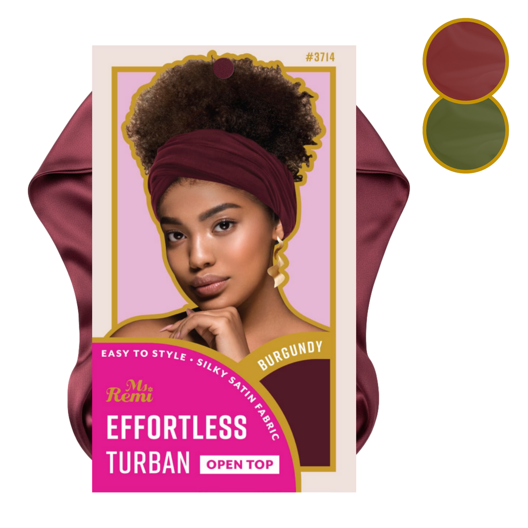 Ms. Remi Effortless Turban Scarf Open Top, 1 Count, Burgundy & Olive